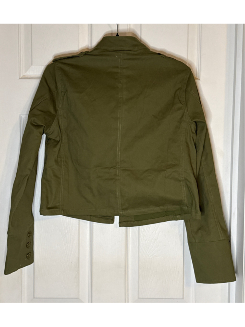 Lizette Collection Military Utility Jacket, Size L Olive Green - Picture 5 of 7